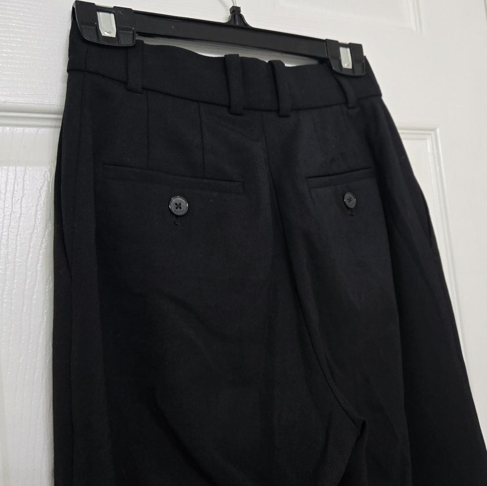 Aritzia Babaton Atelier Agency Pant Trousers City Twill Wide Leg Size 00 Black - Picture 14 of 14